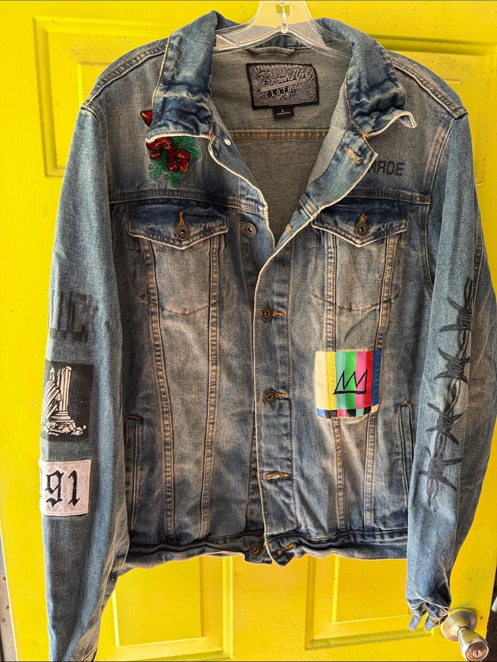 Brooklyn Cloth Light Blue Denim Jacket with Black Label